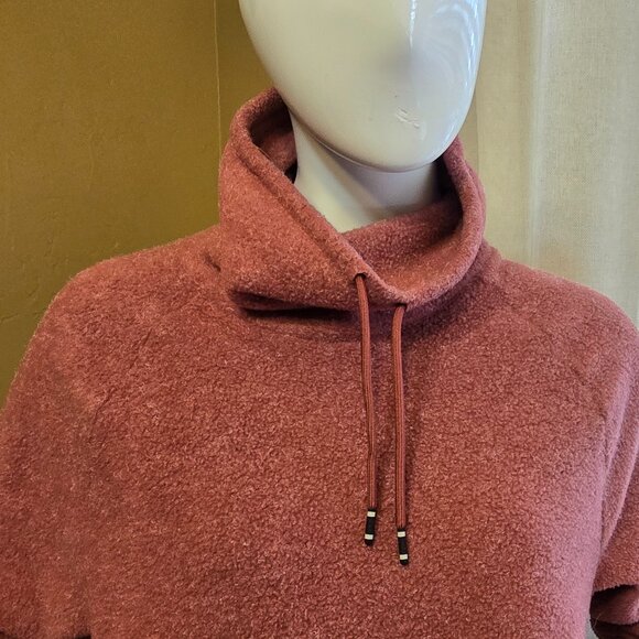 NIKE Therma-FIT Mauve Cowl Neck Fleece Pullover Size Medium - Picture 3 of 9